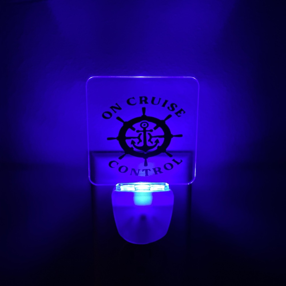 Plug In Illuminating Blue Night Light On Cruise Control * NEW